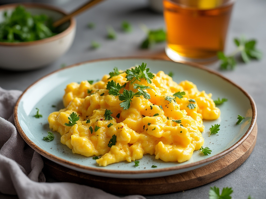 البيض المخفوق التقليدي (Scrambled Eggs)