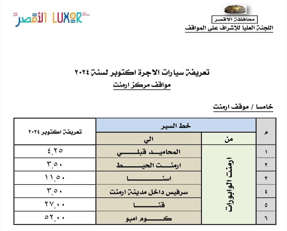 التعريفة الجديدة