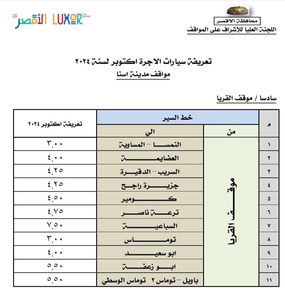التعريفة الجديدة
