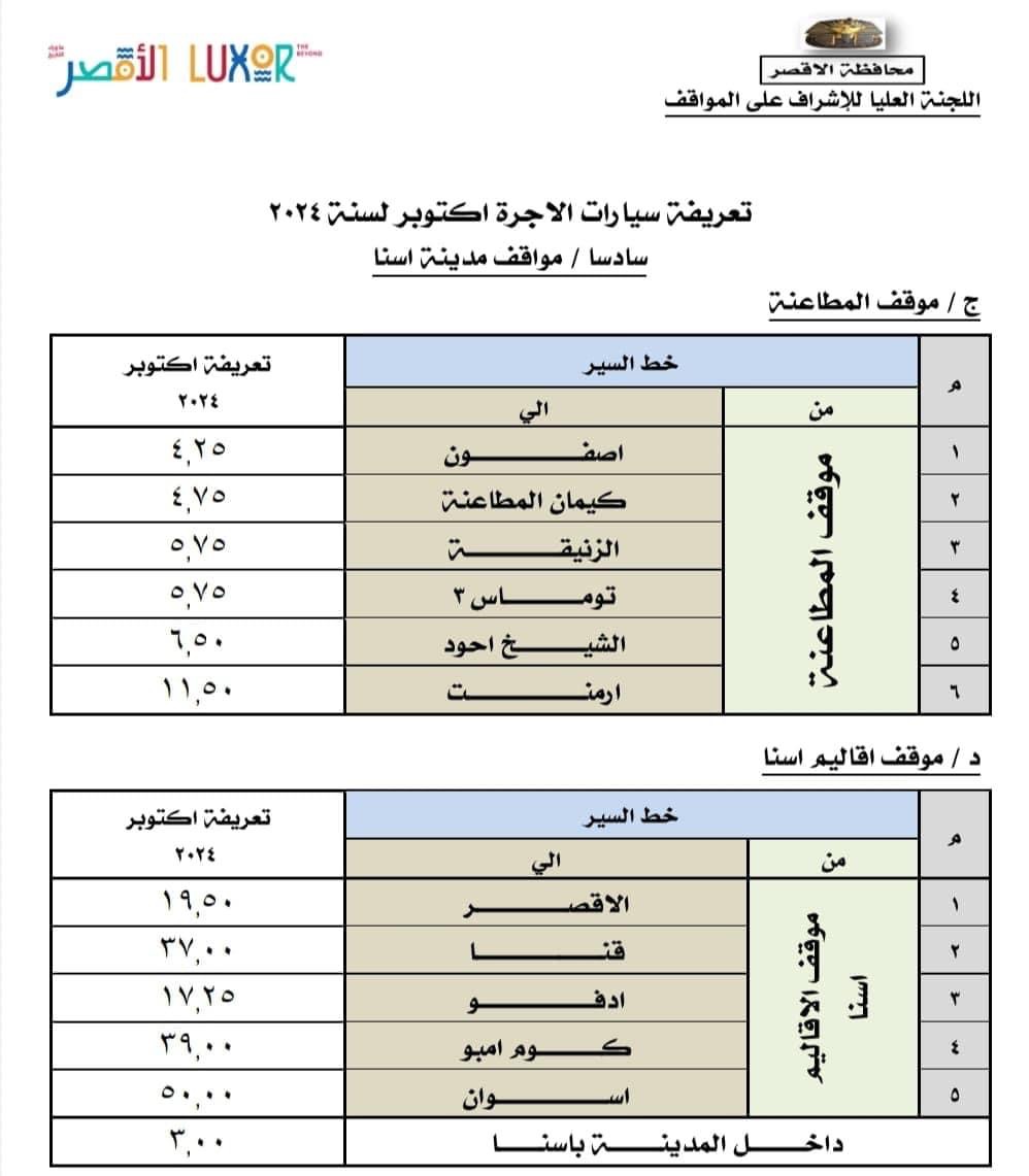 التعريفة الجديدة