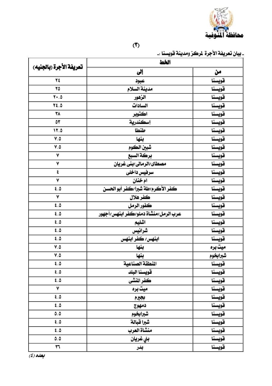التعريفة الجديدة