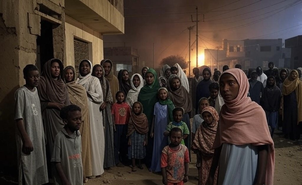 صورة أرشيفية لعدد من السودانيين credit montahanews