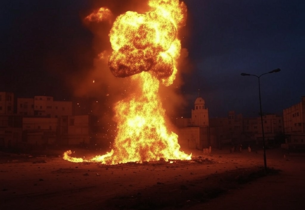 انفجار أرشيفية credit montahanews
