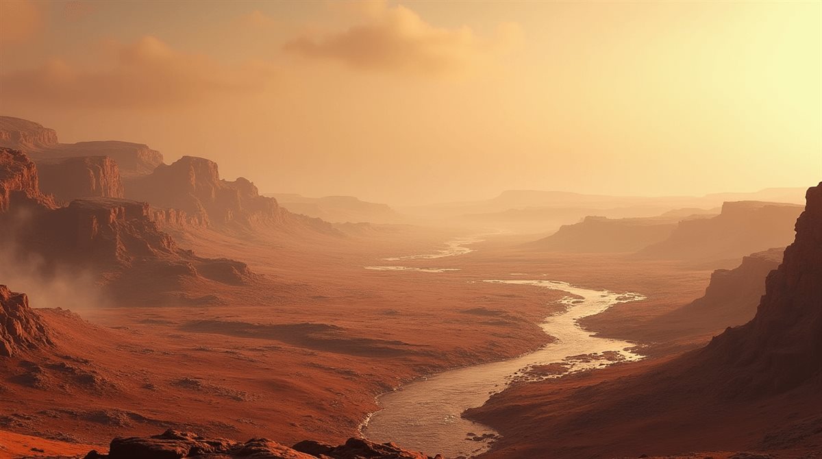 الحياة على المريخ, أرشيفية, credit: Montahanews ِAI