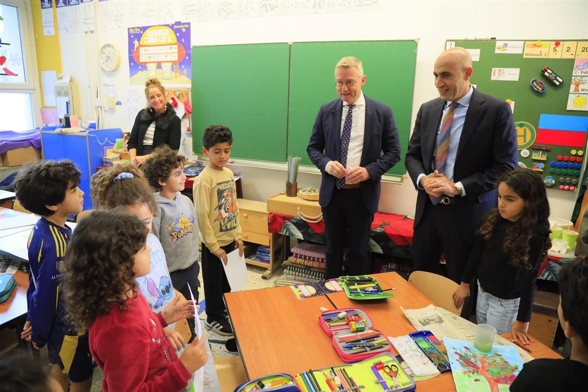 وزير التربية والتعليم محمد عبد اللطيف يتفقد المدرسة الألمانية الإنجيلية الثانوية بالقاهرة