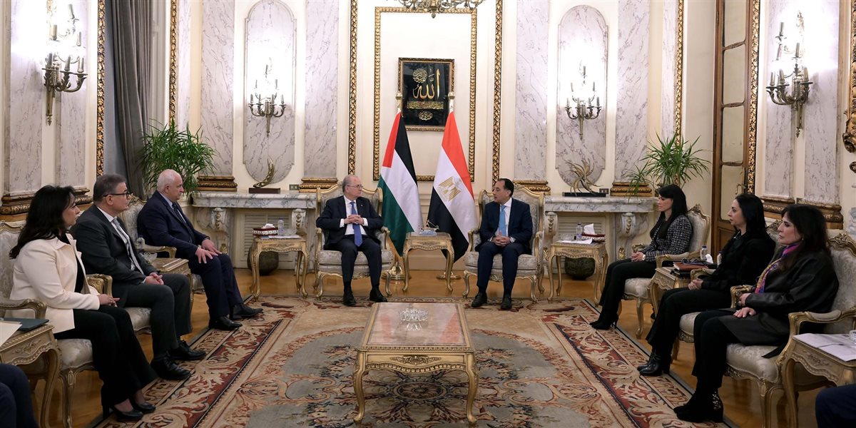رئيس الوزراء مصطفى مدبولي ونظيره الفلسطيني محمد مصطفى