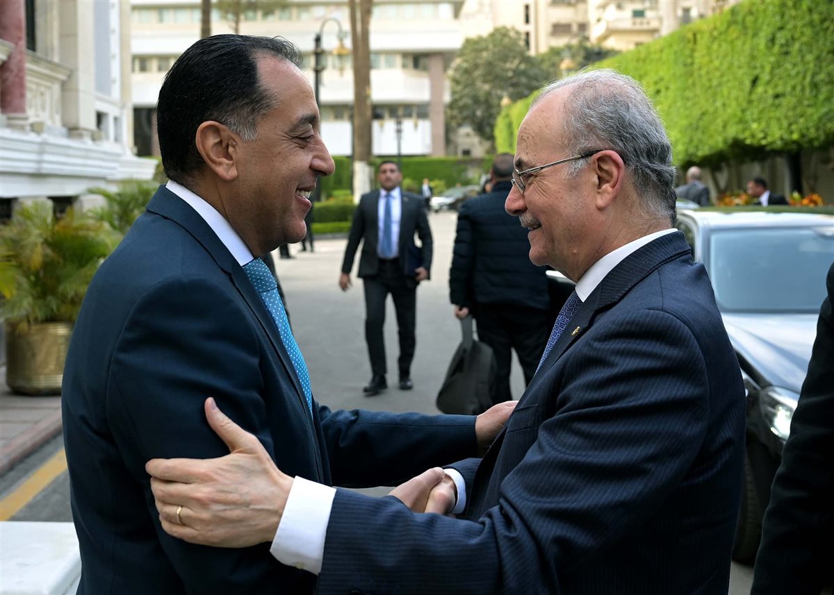 رئيس الوزراء مصطفى مدبولي ونظيره الفلسطيني محمد مصطفى