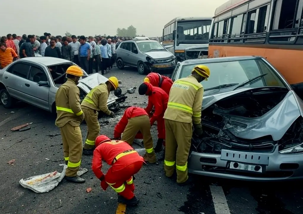 حادث مروع على طريق مهرجان “ماها كومب ميلا” يسفر عن سقوط ضحايا