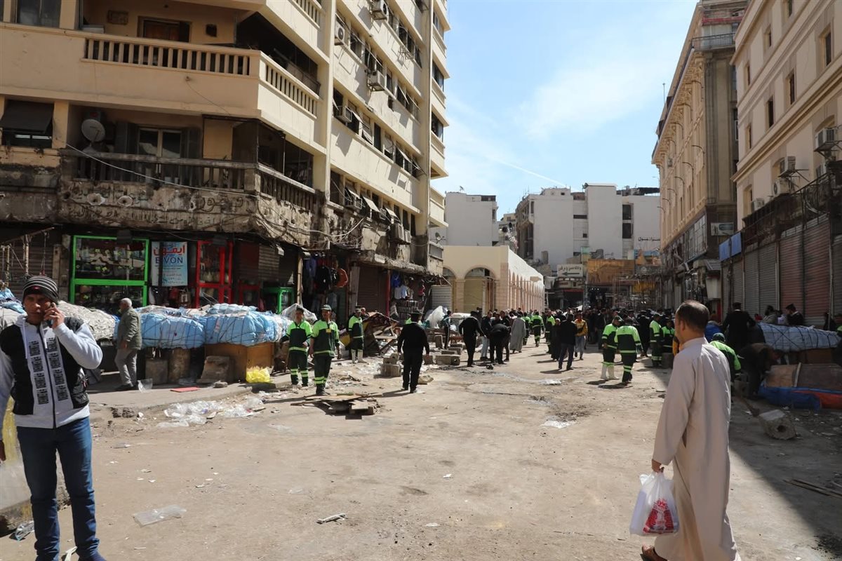 أعمال تطوير شارعي الجوهري ويوسف نجيب بحي الموسكي