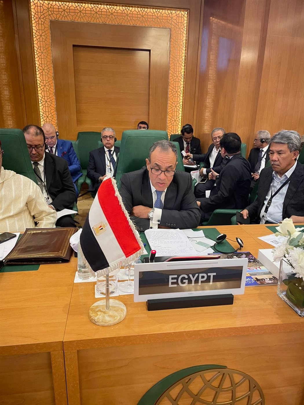 د. بدر عبد العاطي في الدورة الاستثنائية لمجلس وزراء خارجية منظمة التعاون الإسلامي بجدة