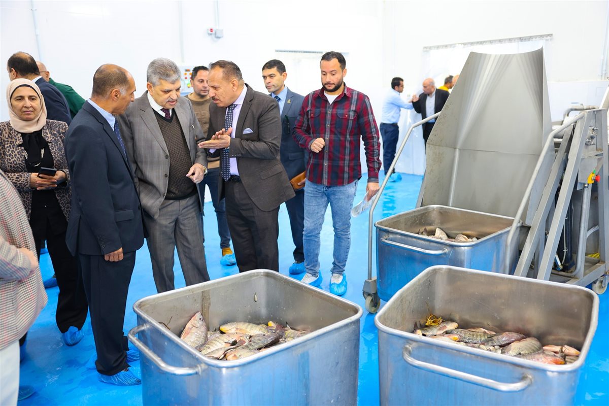 التشغيل التجريبي لمصنع تعبئة وتغليف الأسماك والجمبري