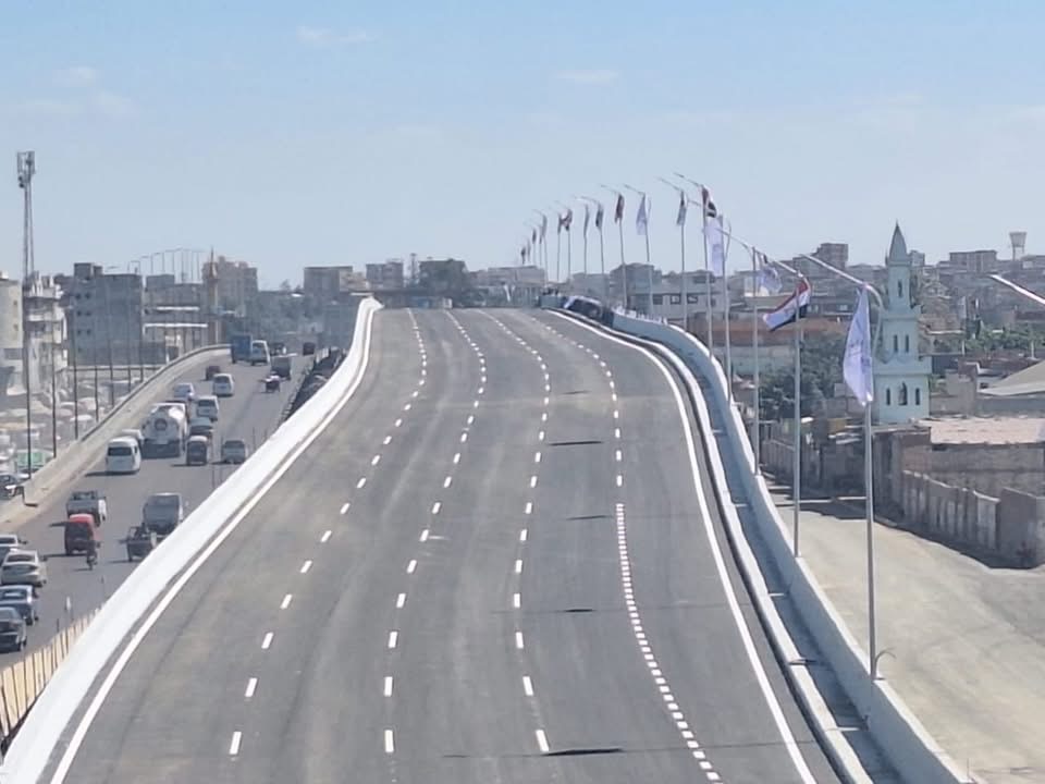 الكوبري بعد التوسعة لتحسين حركة المرور بين القاهرة والإسكندرية