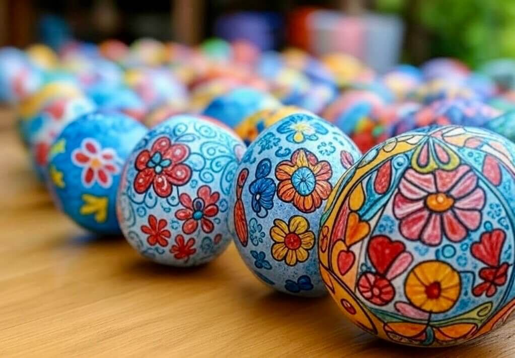 تلوين بيض شم النسيم في البيت