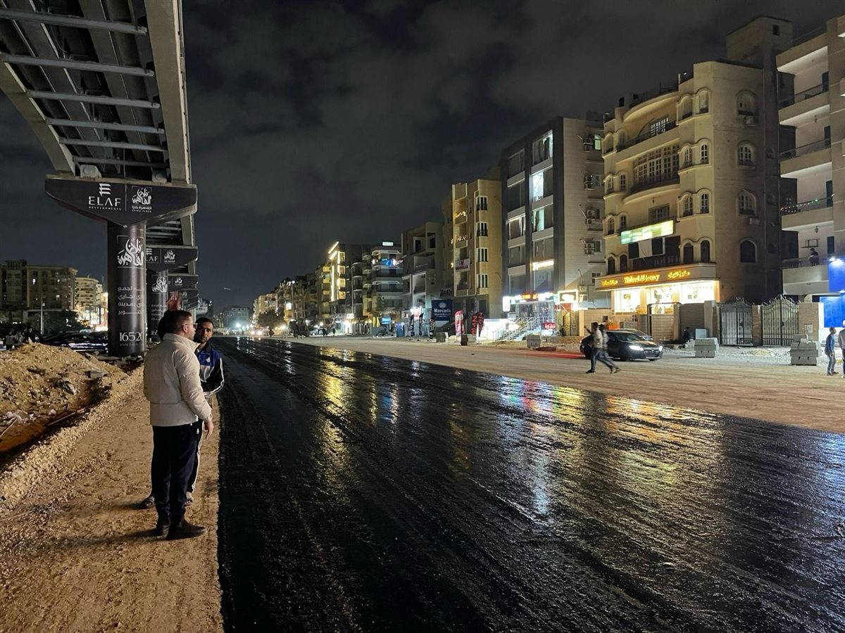 متابعة ميدانية لخطة تطوير محور خدمي حيوي في 6 أكتوبر