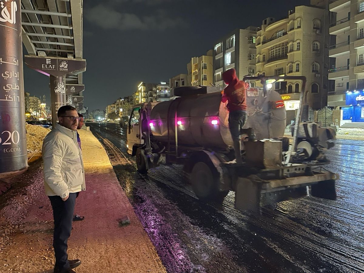 متابعة ميدانية لخطة تطوير محور خدمي حيوي في 6 أكتوبر