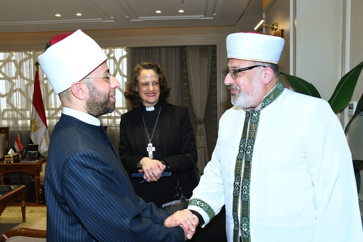 وزير الأوقاف يلتقي وفد "كنائس من أجل السلام" بالعاصمة الإدارية لتنسيق الجهود لرفض التهجير والاستيطان ودعم صمود الفلسطينيين