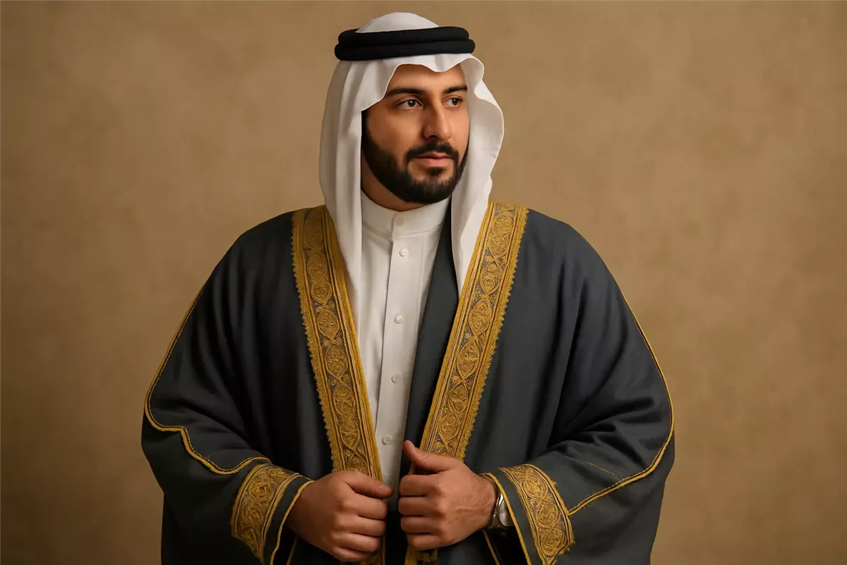 بشت خليجي رمادي غامق 