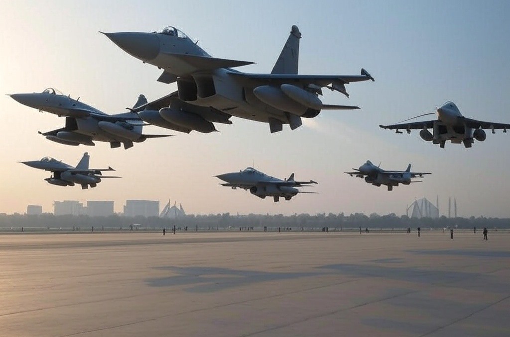 اعتمدت باكستان رسميًا على طائرات J-10C الصينية في مواجهات جوية مع الهند خلال تصعيد مايو 2025 - Illustration