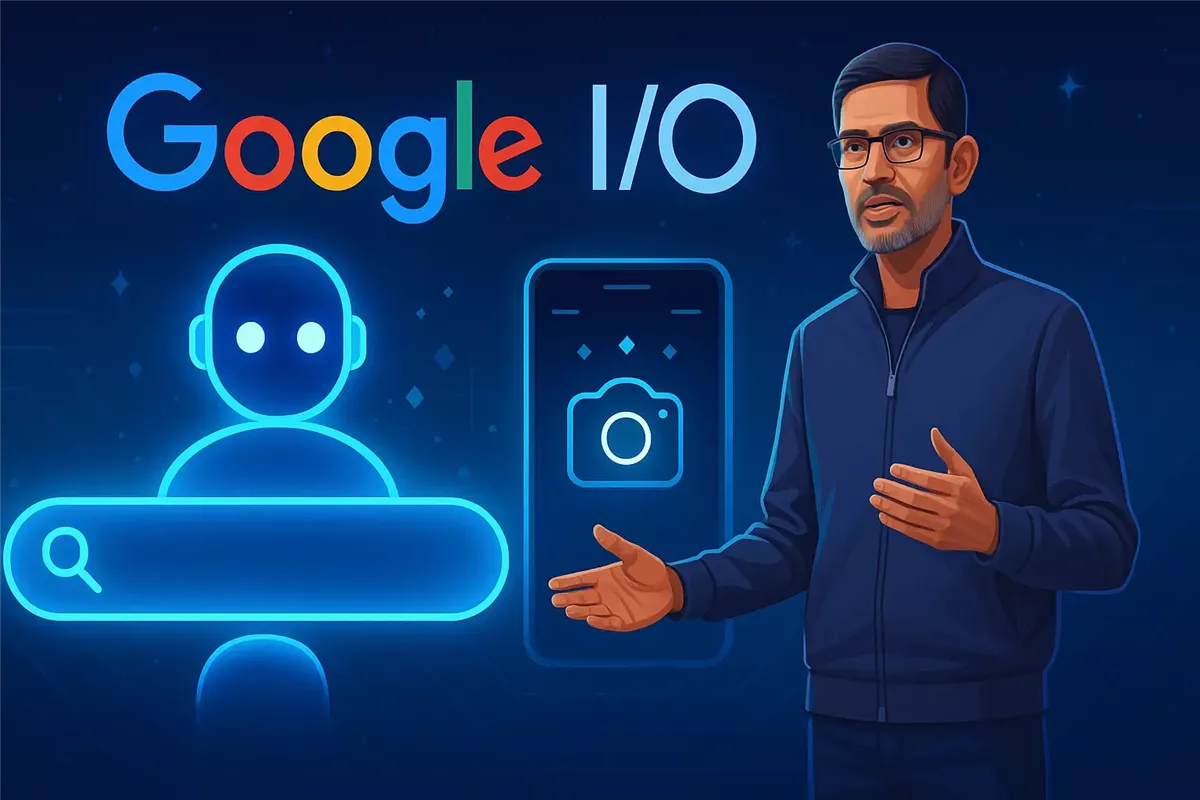 جوجل تكشف في مؤتمر Google I-O 2025 عن التحول للبحث الذكي من خلال وكلاء رقميين مدعومين بالذكاء الاصطناعي - Illustration