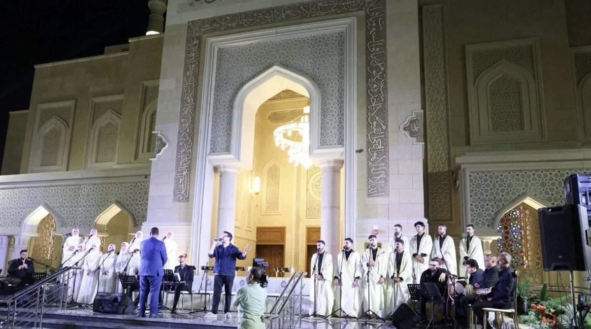 أمسية دينية فنية بمسجد العلي العظيم