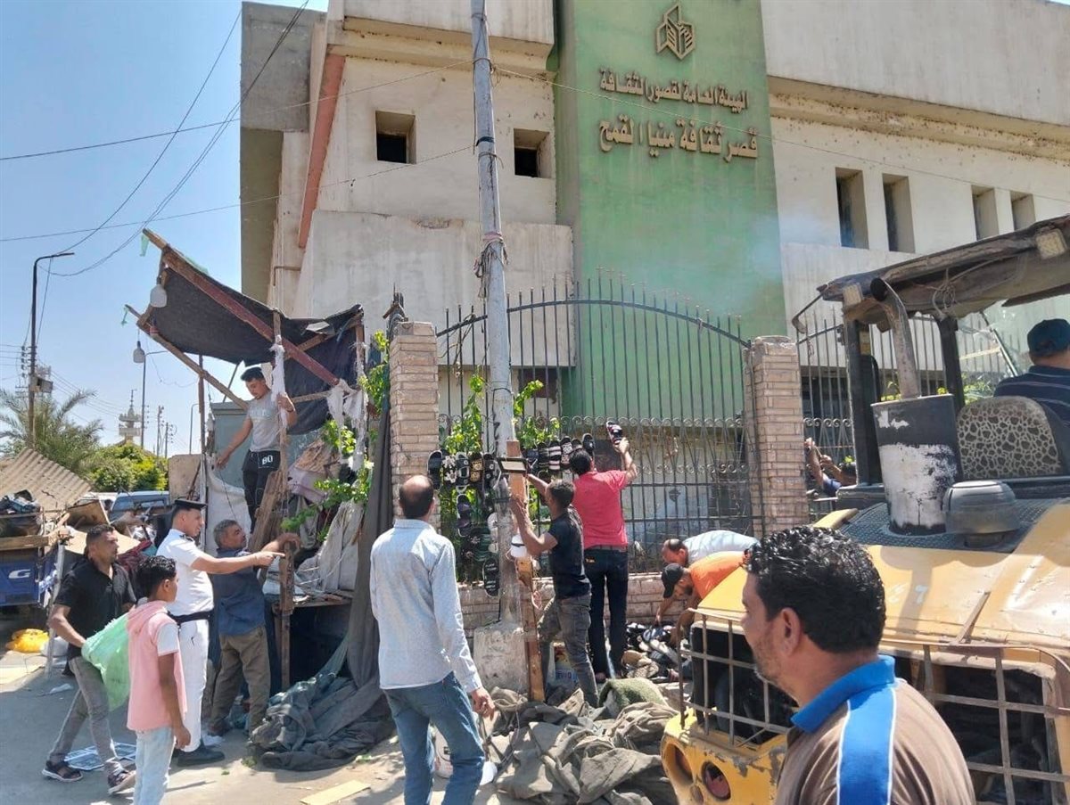 إزالة الإشغالات والتعديات المخالفة في منيا القمح