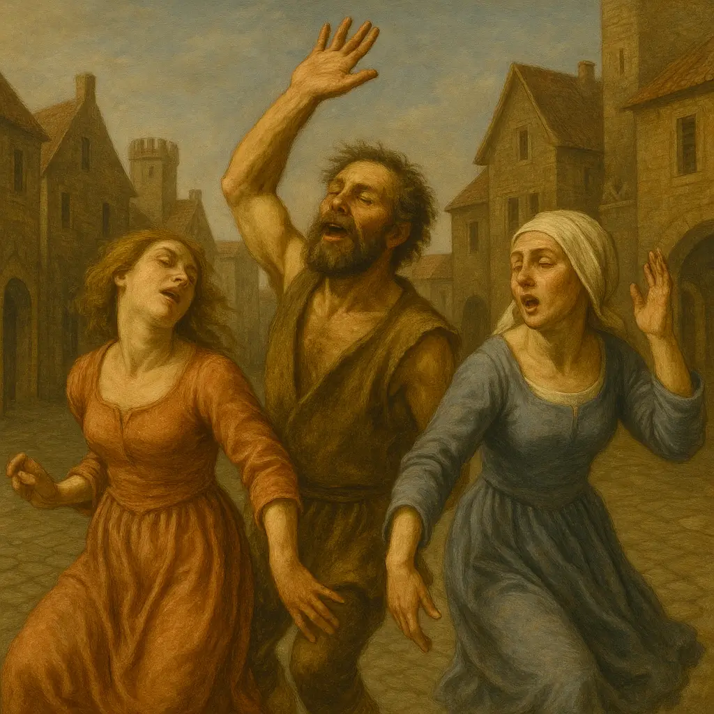وباء الرقص في ستراسبورغ 1518 - Illustration