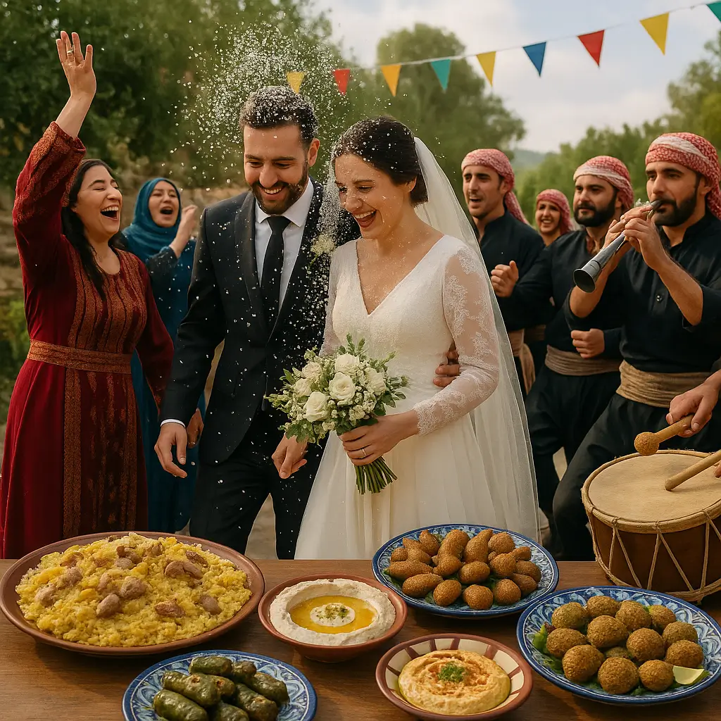 الجاهة والدبكة الأردنية من طقوس الزواج المميزة Illustration 