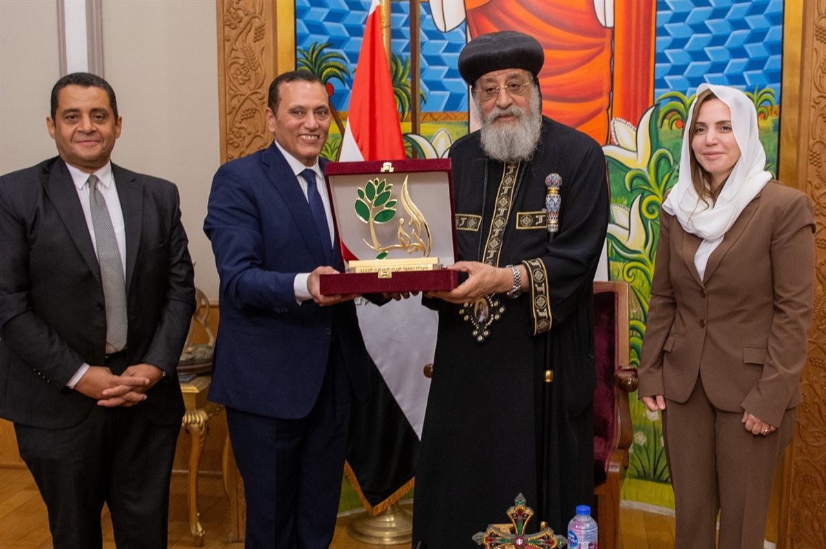 الشيخ أحمد الطيب والبابا تواضروس يستقبلان رئيس شركة تنمية الريف