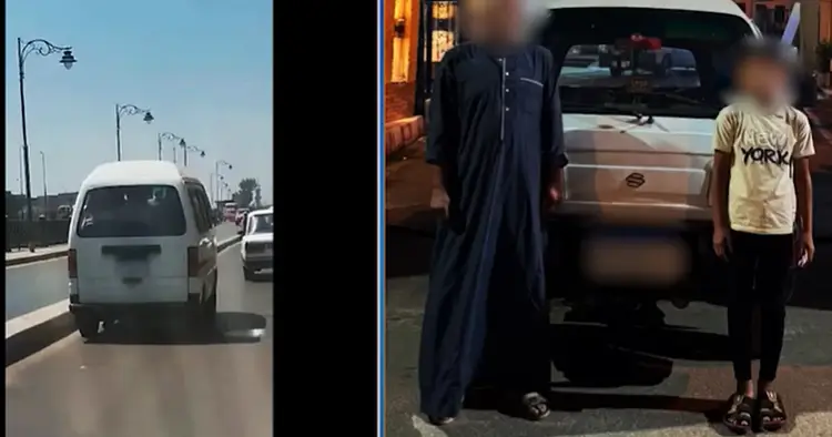 ضبط طفل آخر يقود سيارة