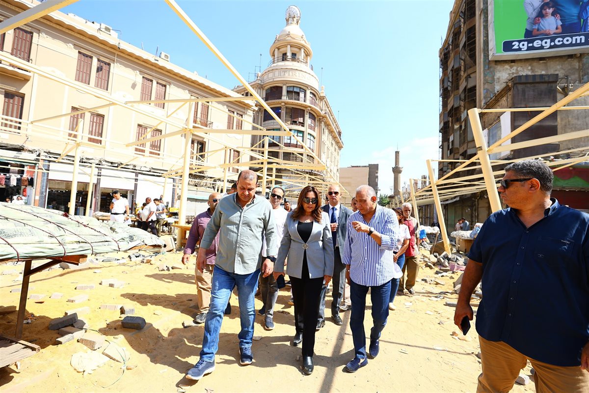 وزيرة التنمية المحلية: تطوير سوق العتبة يشمل إزالة الفوضى وتحسين المرافق