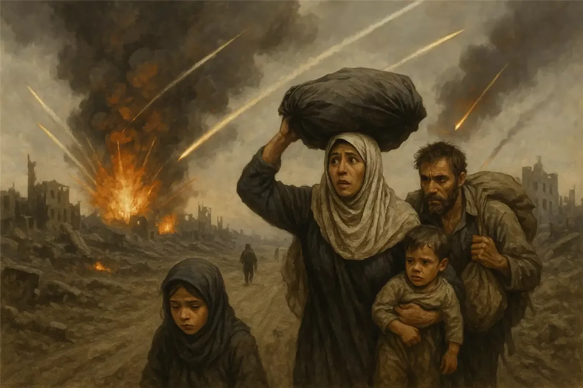 يواصل الجيش الإسرائيلي قصف غزة - Illustration