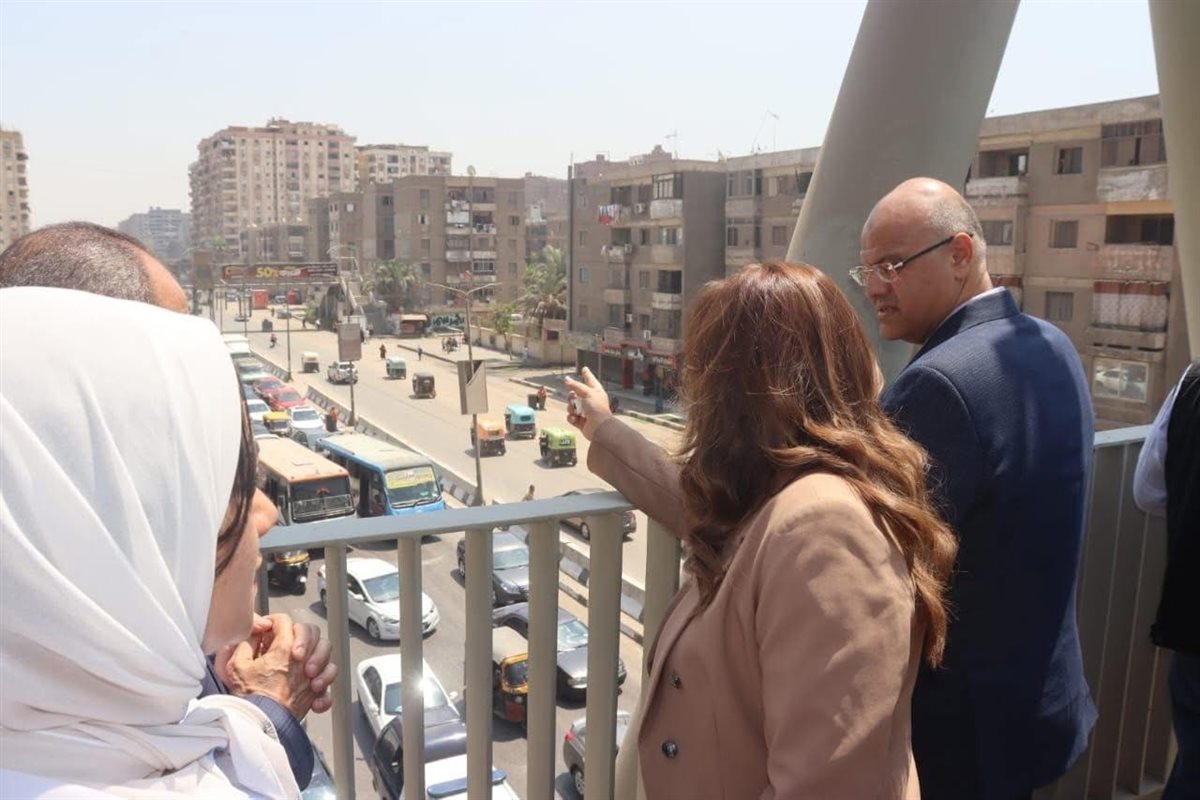 افتتاح كوبري المشاة لتأمين عبور المواطنين بشبرا الخيمة