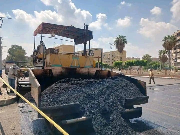 أعمال تطوير الطرق الرئيسية في بورسعيد لتحسين السيولة المرورية