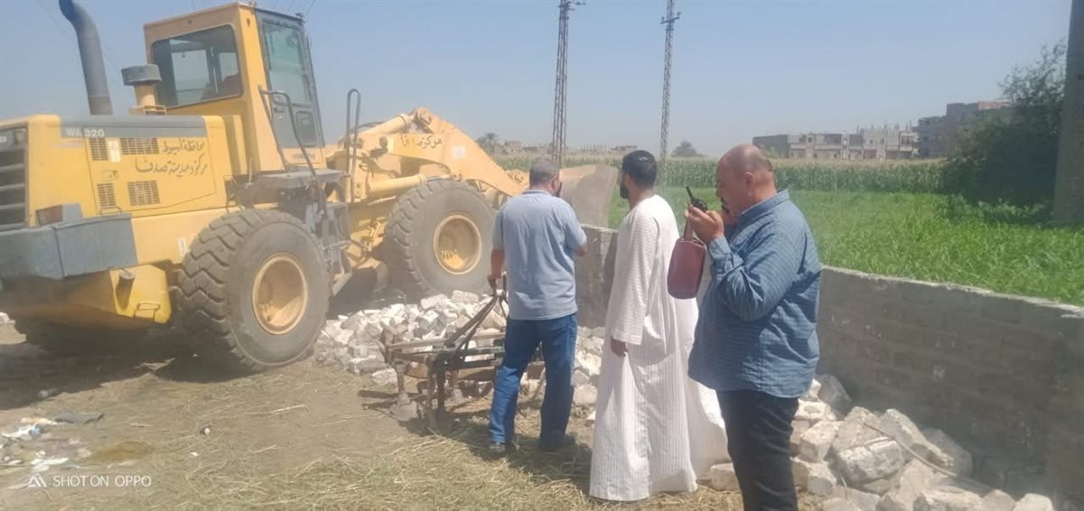 محافظة أسيوط تنجح في إزالة 36 حالة تعدٍ على أراضي زراعية