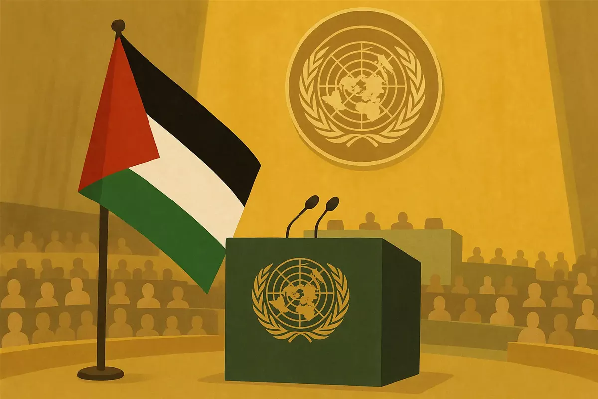 الجبهة الوطنية تثمن تأييد الأمم المتحدة لحق الفلسطينيين في إقامة دولتهم - Illustration