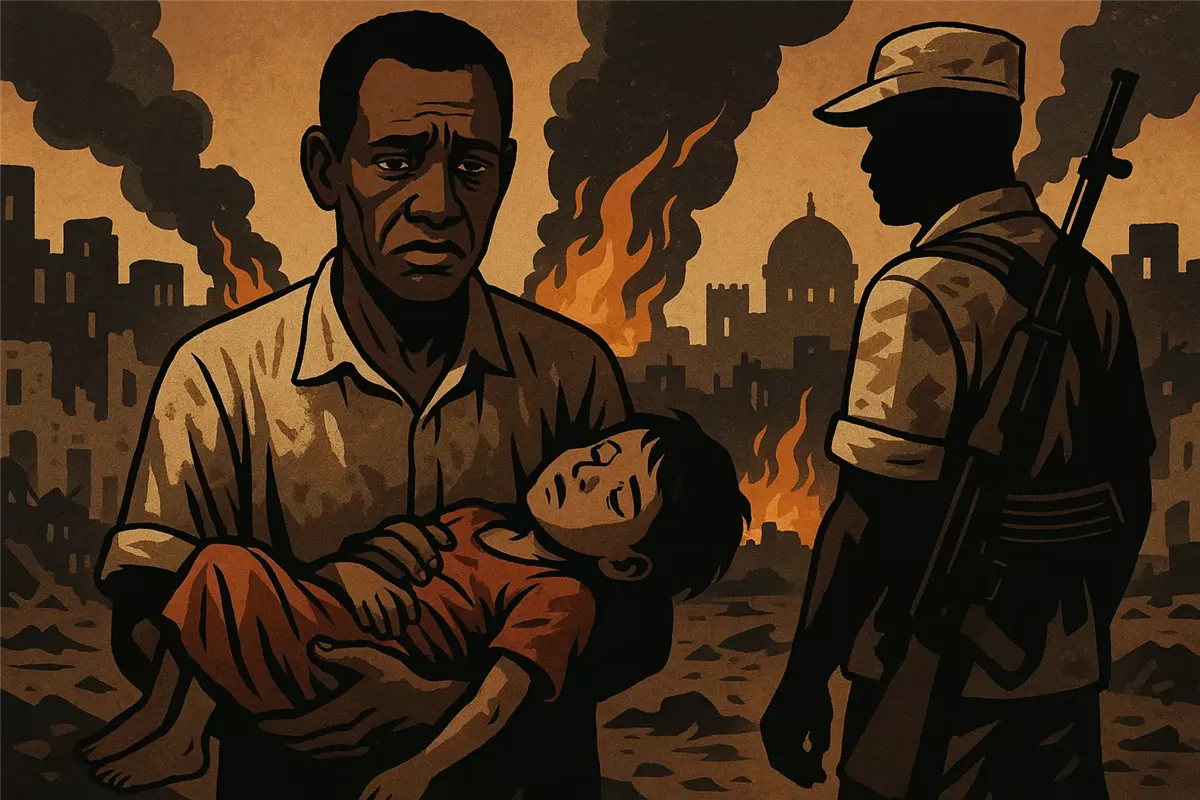 قوات الدعم السريع في السودان متهمة بارتكاب جرائم ضد الإنسانية - Illustration