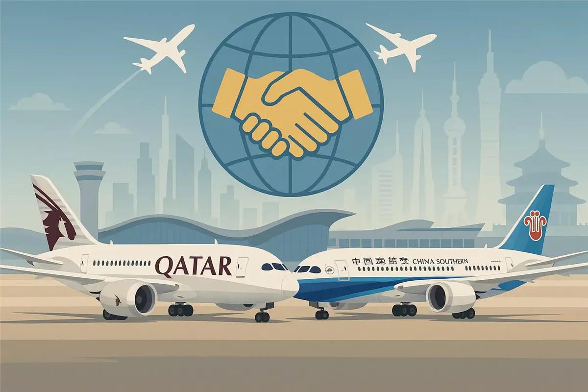 توسع اتفاقية الرمز المشترك يعزز الربط الجوي العالمي Illustration