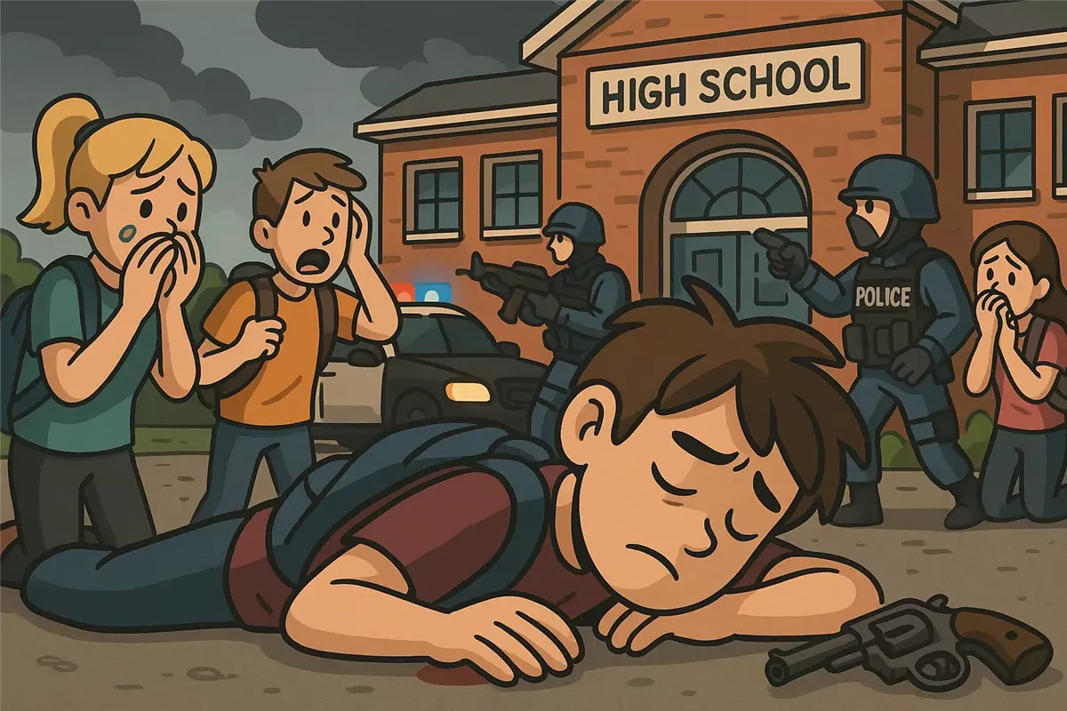 أولياء الأمور قلقون بعد حوادث إطلاق النار في أمريكا Illustration