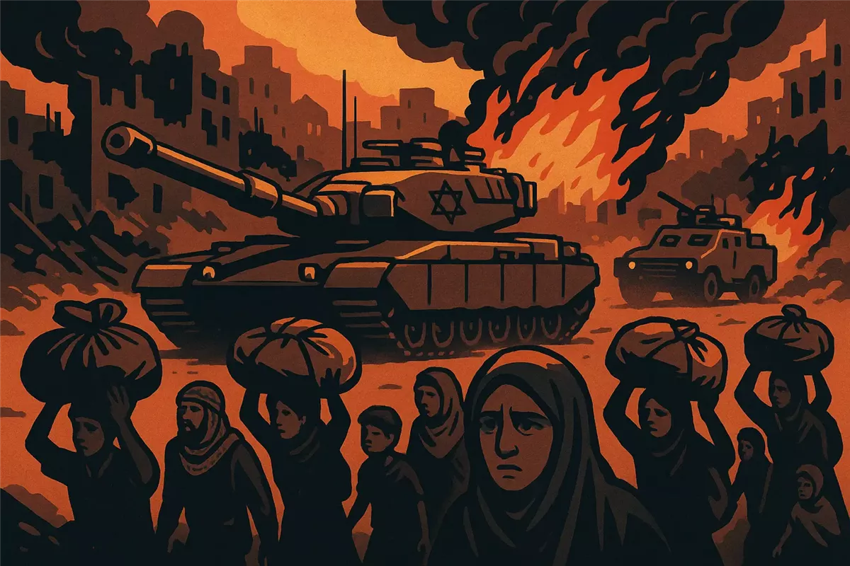 القوات الإسرائيلية تواصل الهجوم البري على غزة - Illustration