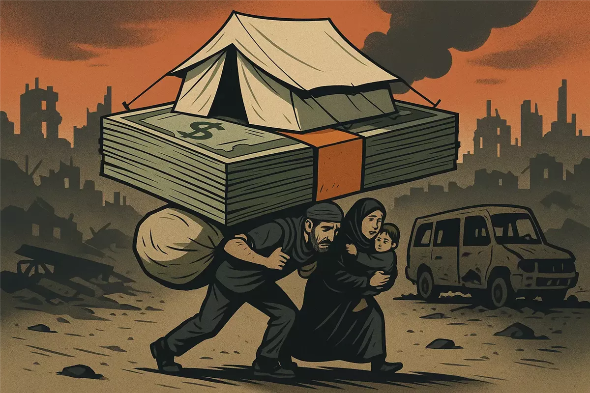 حصار غزة يزيد أسعار النقل والخيام أرشيفية