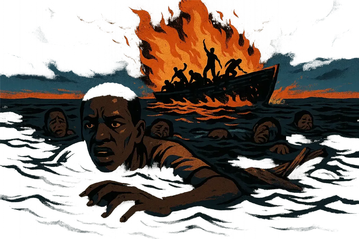 غرق قوارب تقل مئات اللاجئين السودانيين - Illustration