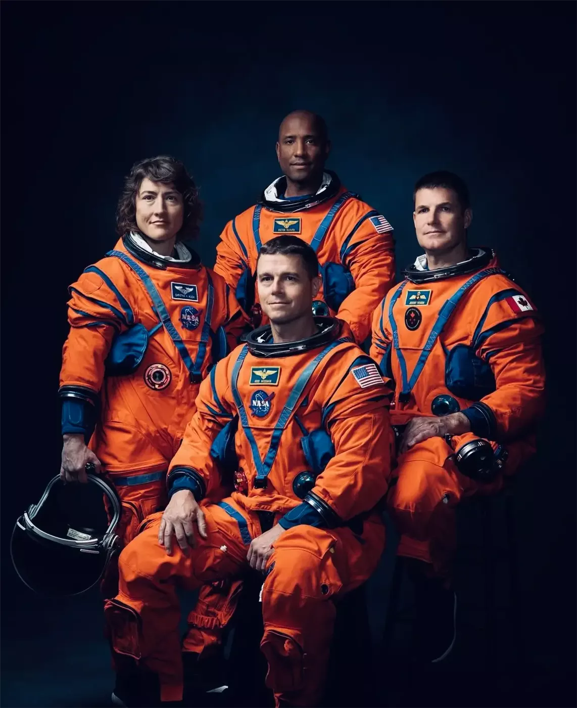الأربعة الذين سيشاركون في مهمة أرتميس 2 Credit: NASA/Josh Valcarcel