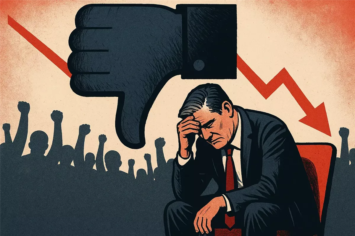 تدهور تاريخي في شعبية كير ستارمر - Illustration