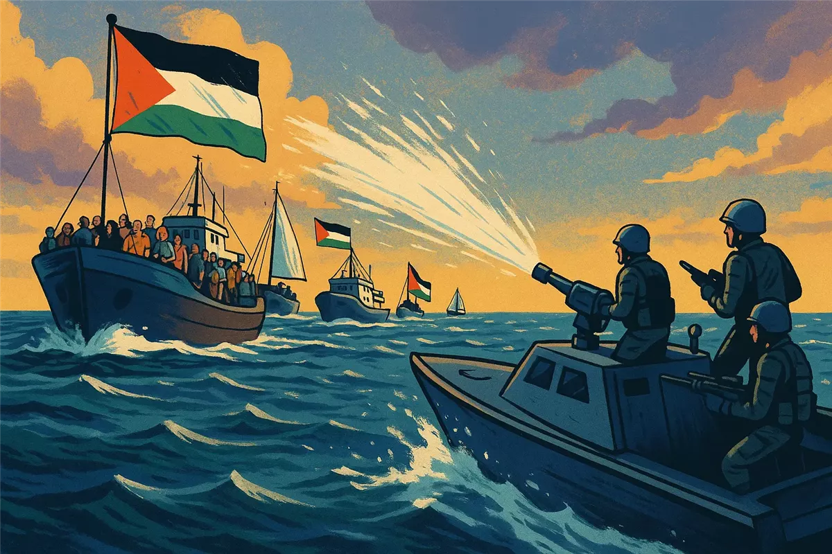 إسرائيل تكثف ترحيل نشطاء أسطول الصمود المحتجزين - Illustration