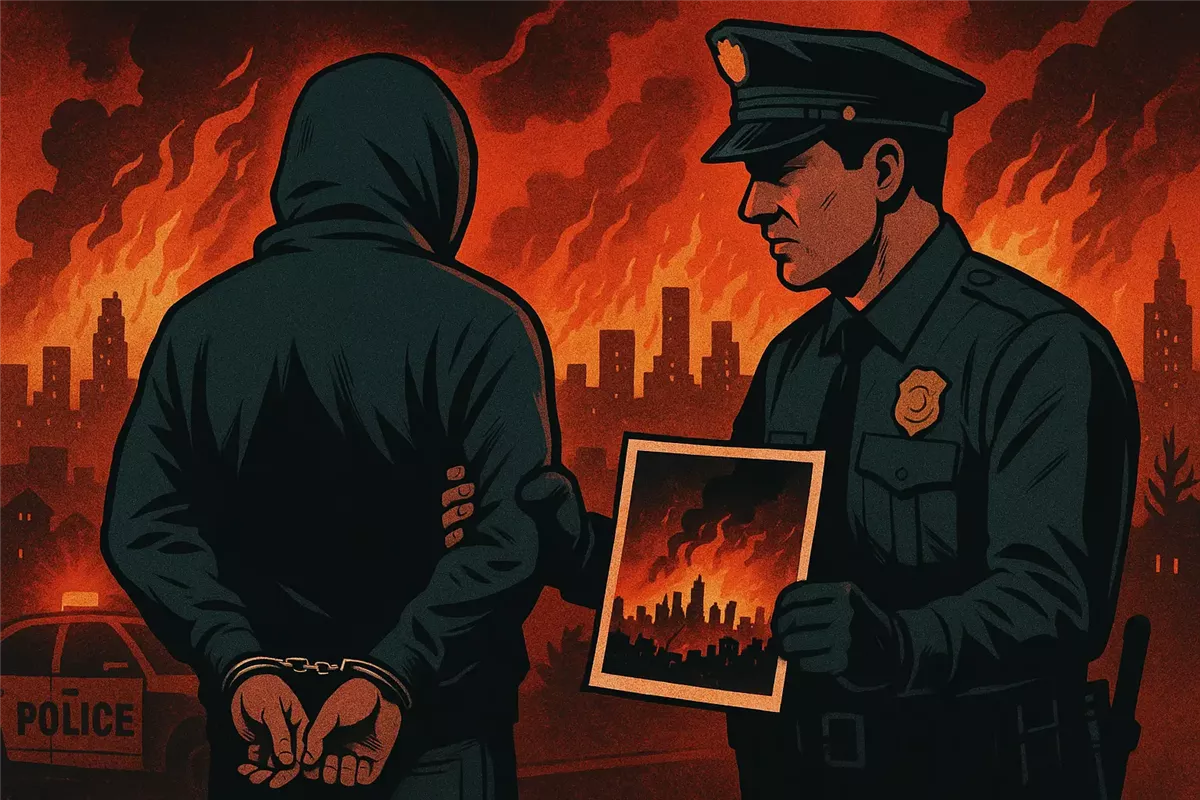 القبض على المتهم بإشعال حريق لوس أنجلوس - Illustration