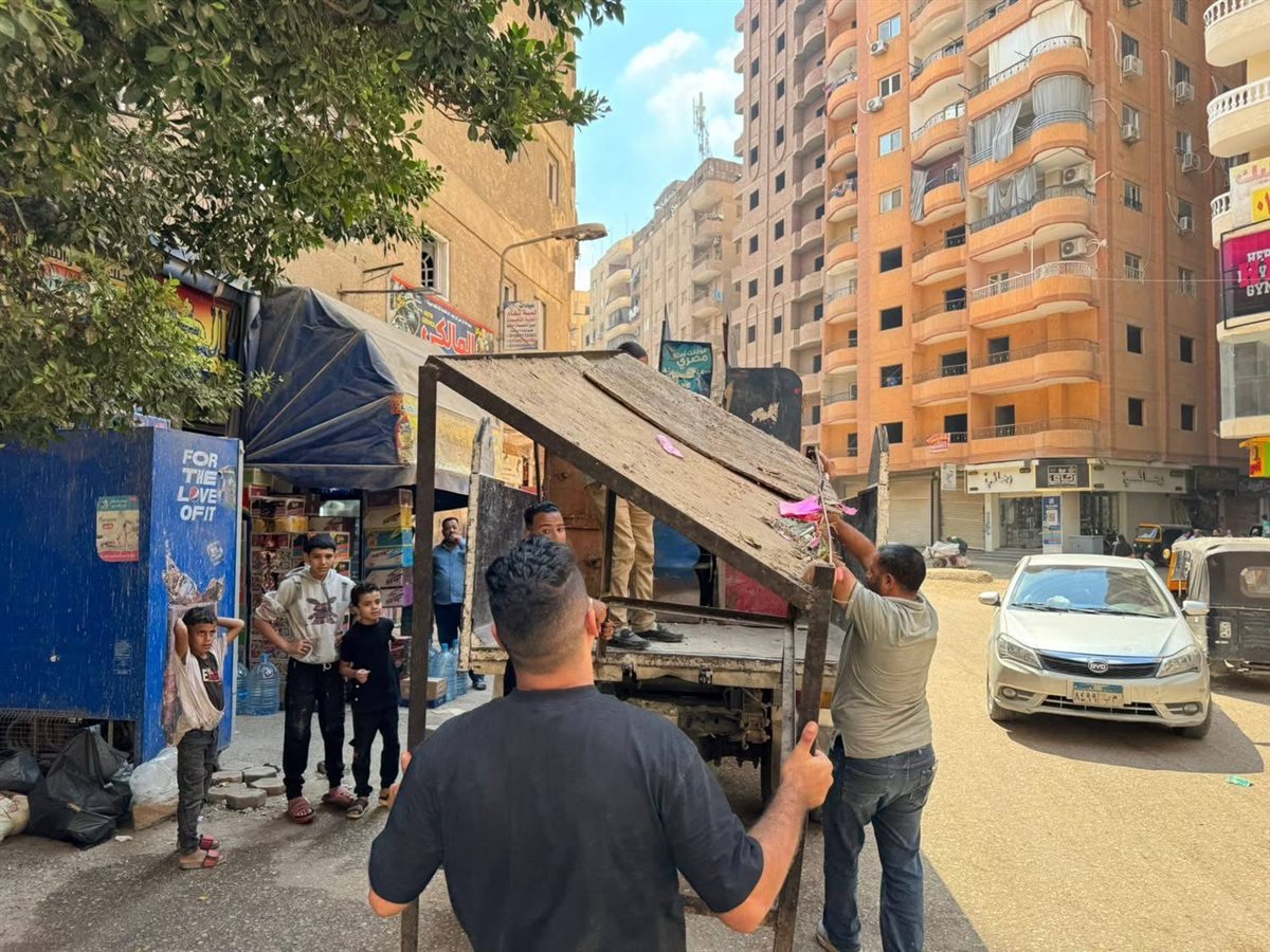 الجيزة ترفع ٦٠٠ إشغال بشارع سليم وتستعيد الانضباط