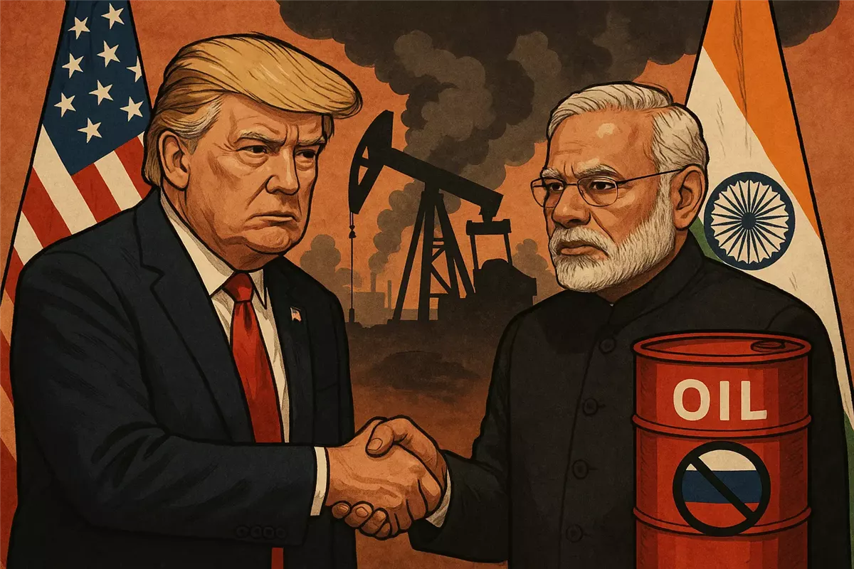 الهند تقلص واردات النفط الروسي استجابة للعقوبات الأمريكية - Illustration