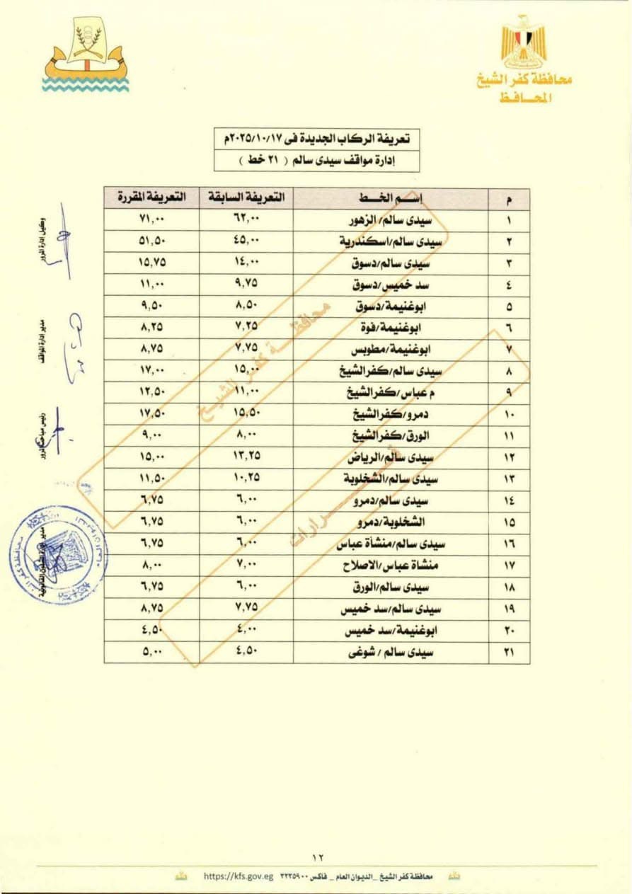 التعريفة الجديدة ٢