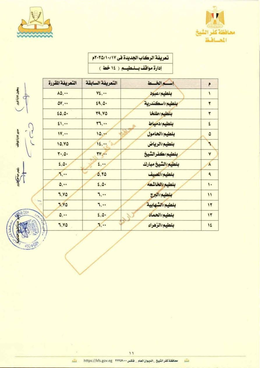 التعريفة الجديدة ٣