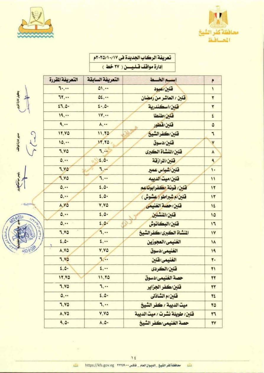 التعريفة الجديدة ٤